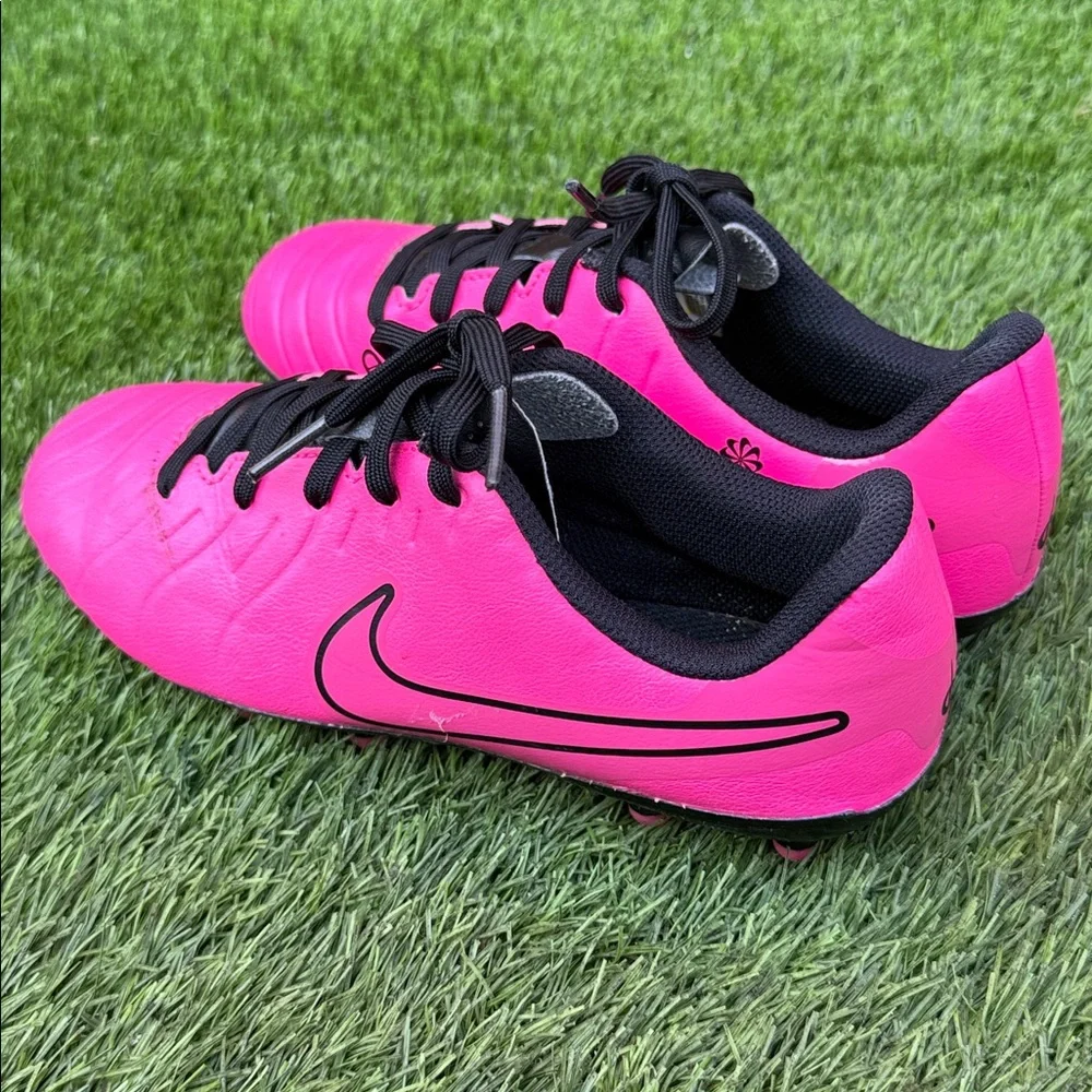 Nike Hot Pink Soccer Cleats with Black Accents Size 13